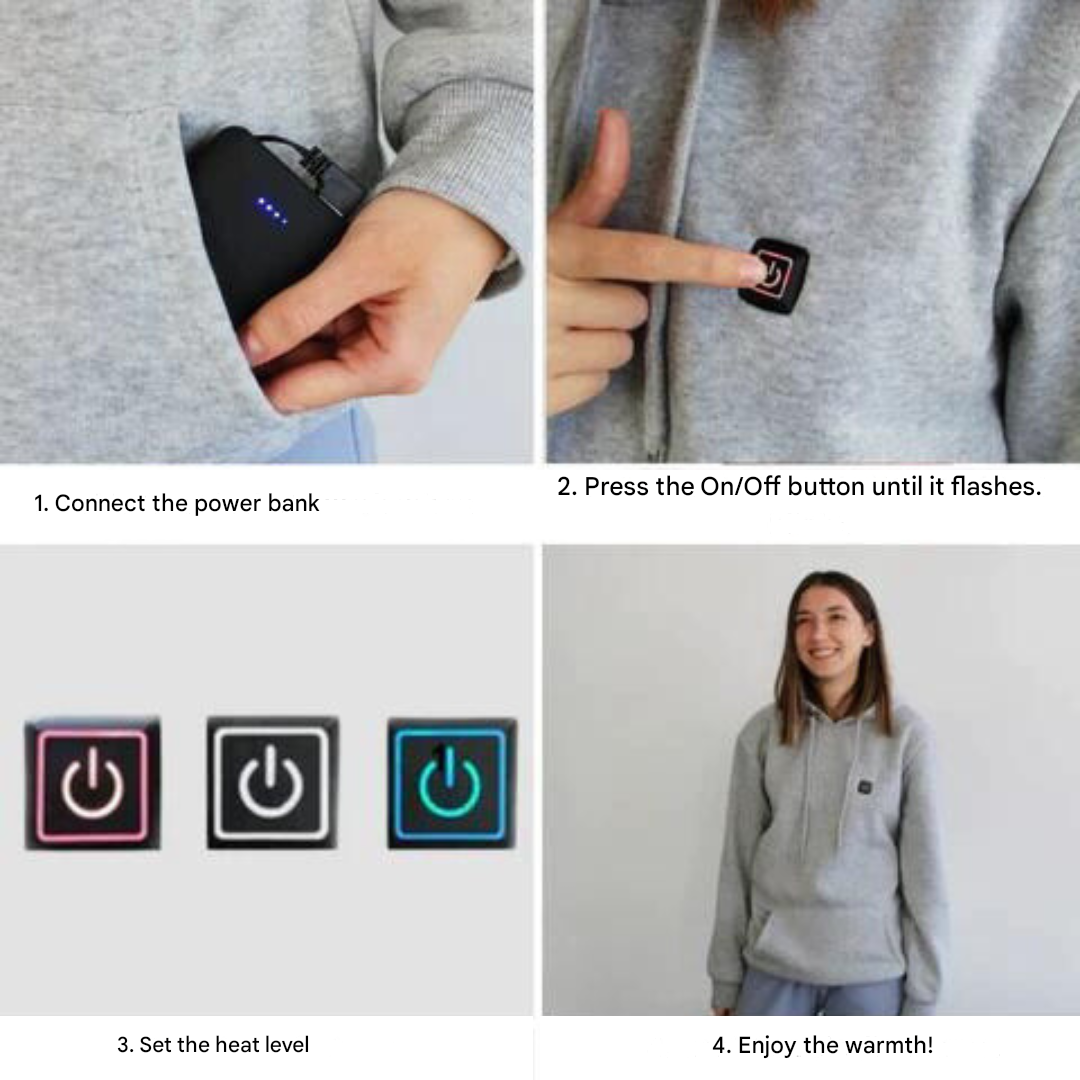 Opvarmet unisex-hoodie