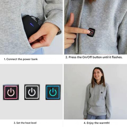 Opvarmet unisex-hoodie
