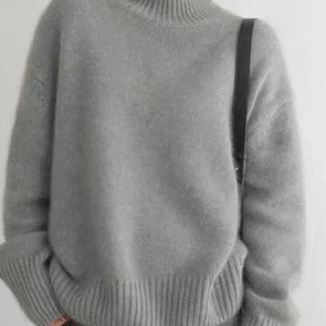 Oversized rullekravestrik i kashmir – blød, varm og elegant