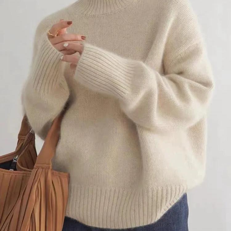 Oversized rullekravestrik i kashmir – blød, varm og elegant