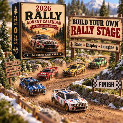 Rally adventskalender 2026 – 24 dage fyldt med rallybiler at samle på
