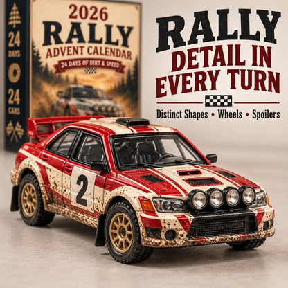Rally adventskalender 2026 – 24 dage fyldt med rallybiler at samle på