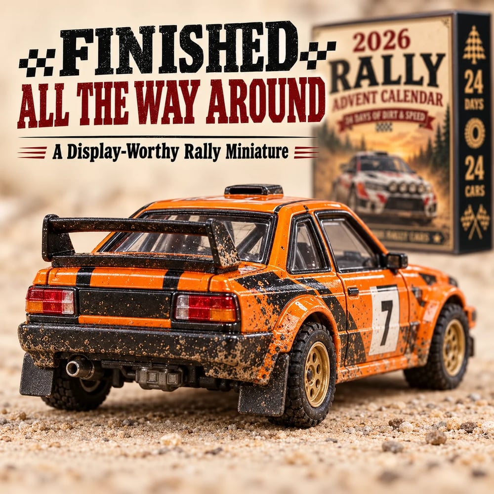 Rally adventskalender 2026 – 24 dage fyldt med rallybiler at samle på
