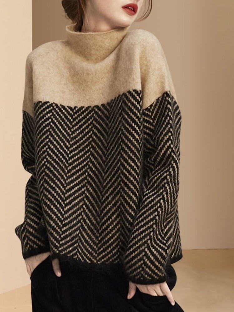 Anastasie | Pull ample à col roulé pour femme - Image 3