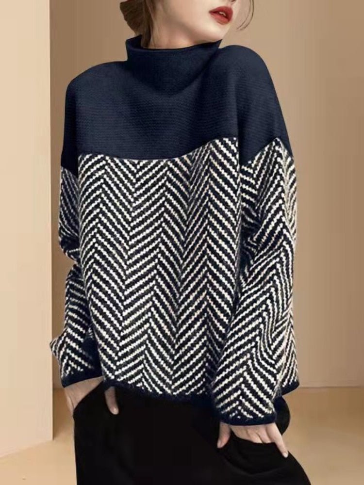 Anastasie | Pull ample à col roulé pour femme - Image 1