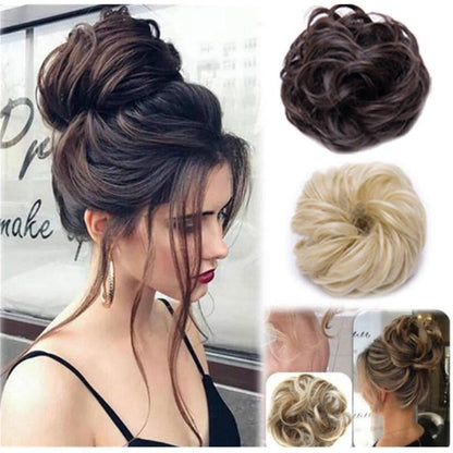 Rodet Knold Fake Hår Scrunchie | Lindegade