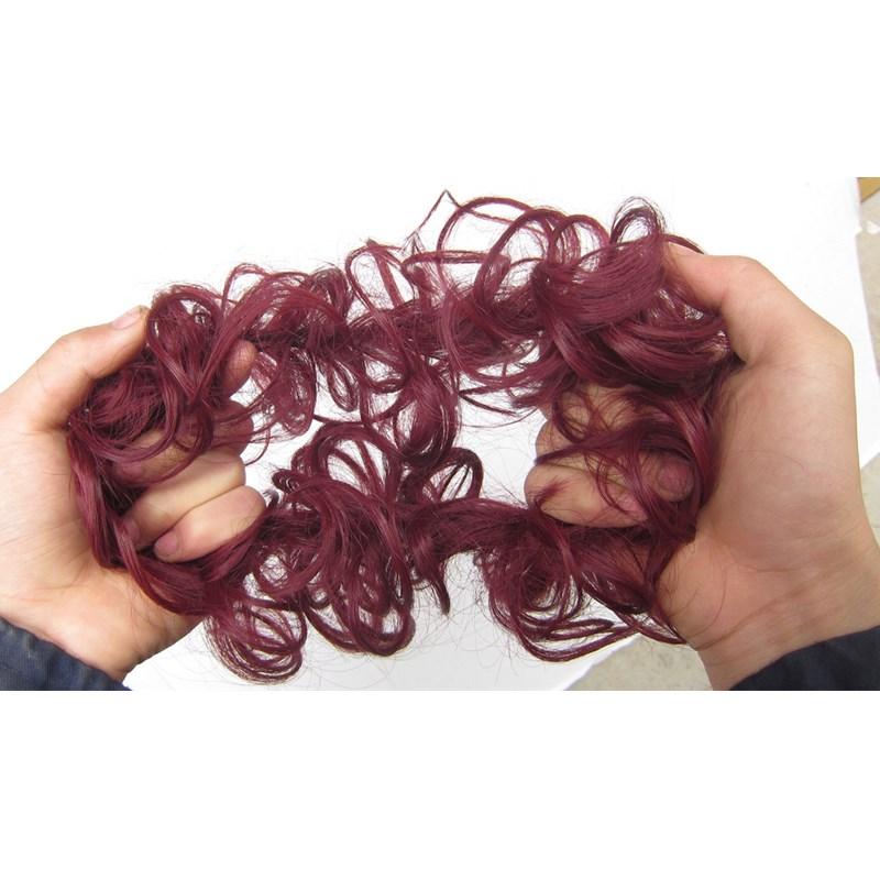 Rodet Knold Fake Hår Scrunchie | Lindegade
