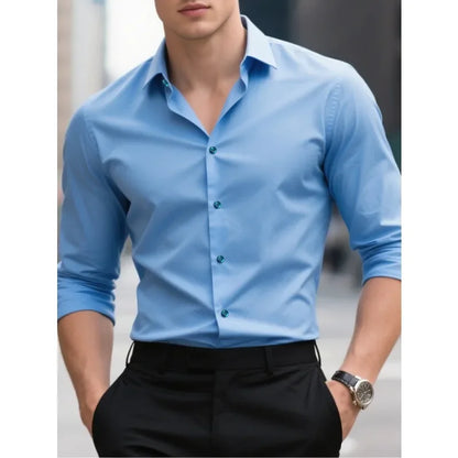 Slim fit button-down-skjorte til mænd til business og casual stil