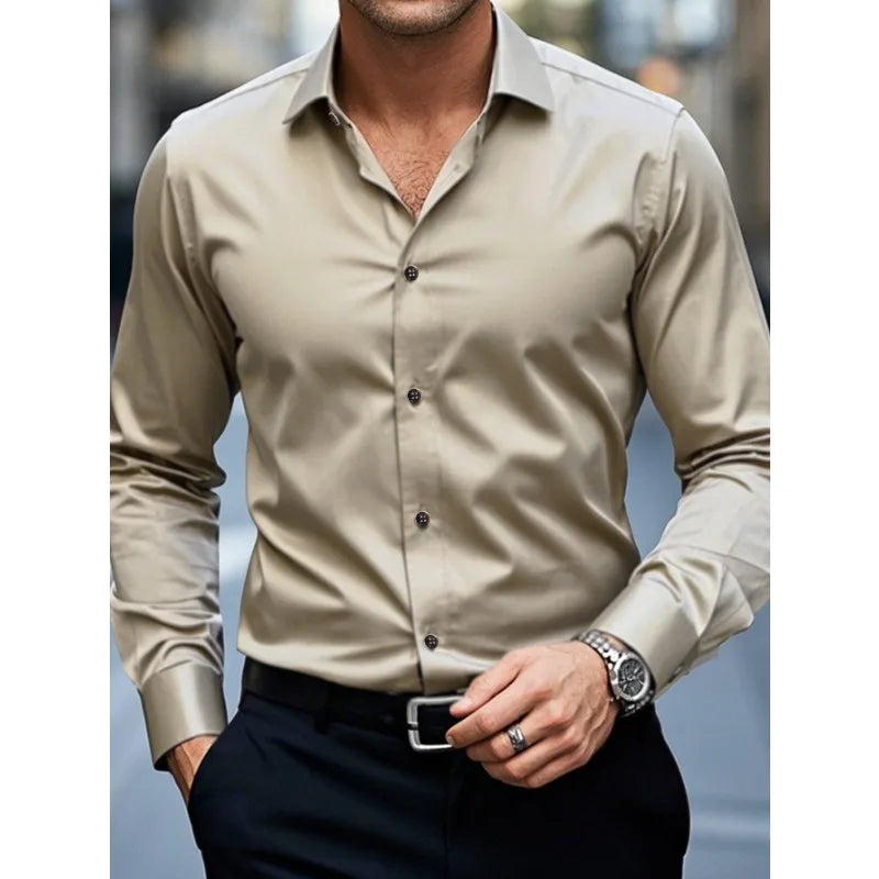Slim fit button-down-skjorte til mænd til business og casual stil