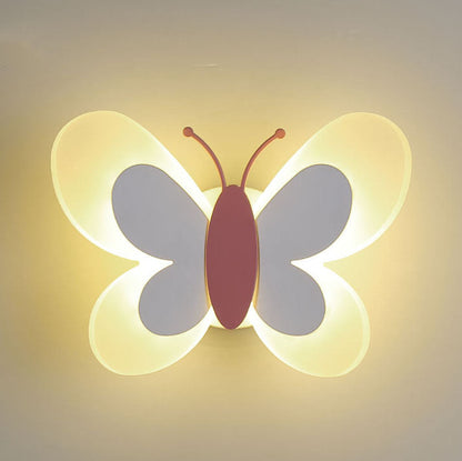 Sommerfugleformet LED-væglampe med varmt lys