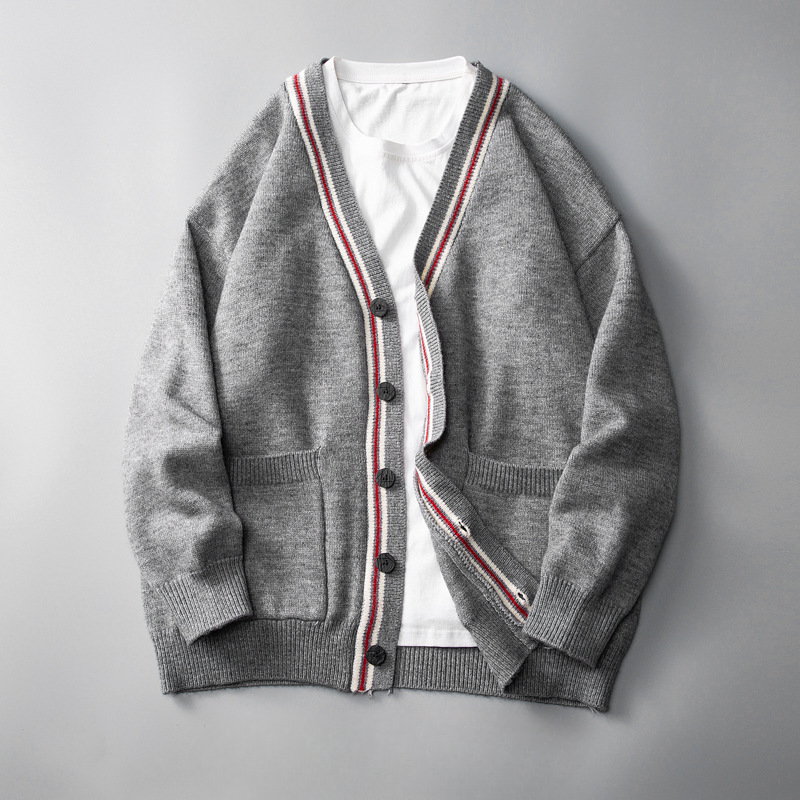 Stribet retro-strikcardigan til damer