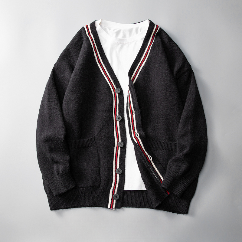 Stribet retro-strikcardigan til damer