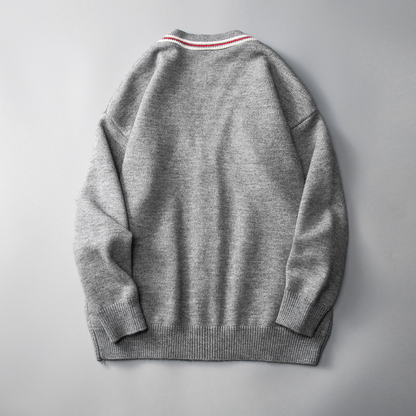 Stribet retro-strikcardigan til damer