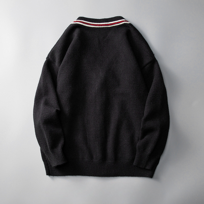 Stribet retro-strikcardigan til damer