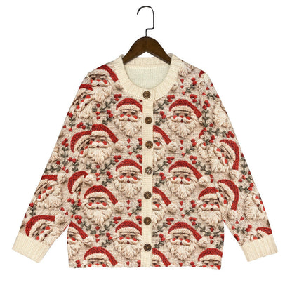 Strikket damecardigan – grim julesweater