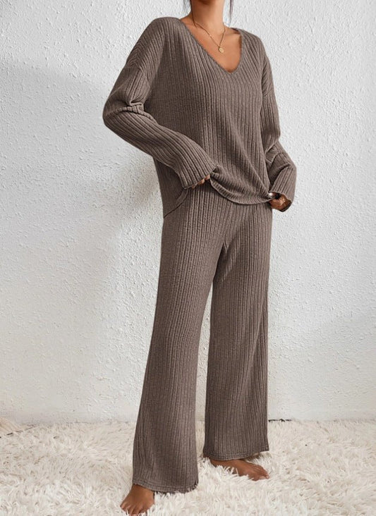 Strikket loungewear-sæt til damer