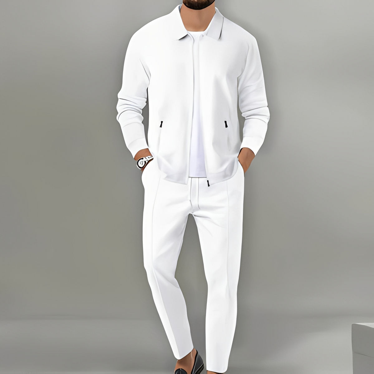 Image of Teodor | Herre Tracksuit Sæt med Lynlås