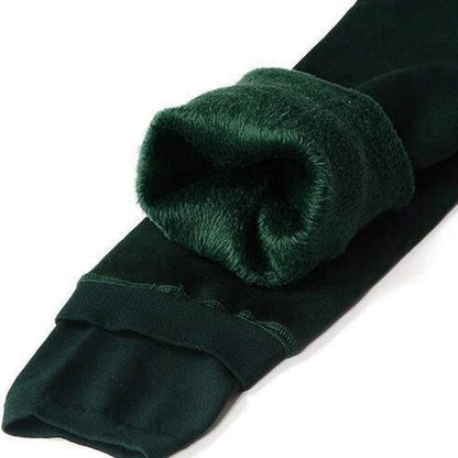 Termoleggings i fleece til damer – forede vinterleggings med høj talje, varme og elastiske