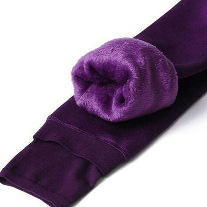 Termoleggings i fleece til damer – forede vinterleggings med høj talje, varme og elastiske