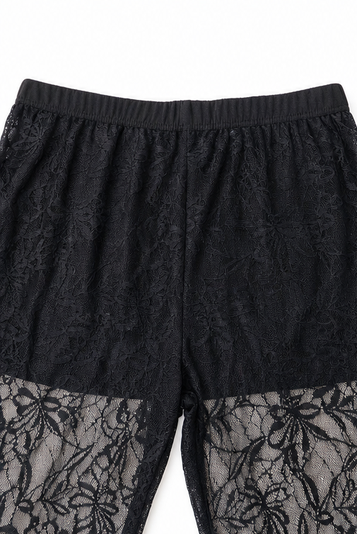 Transparente leggings i blonde-look med uigennemsigtigt for