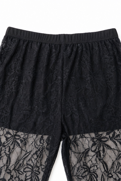 Transparente leggings i blonde-look med uigennemsigtigt for