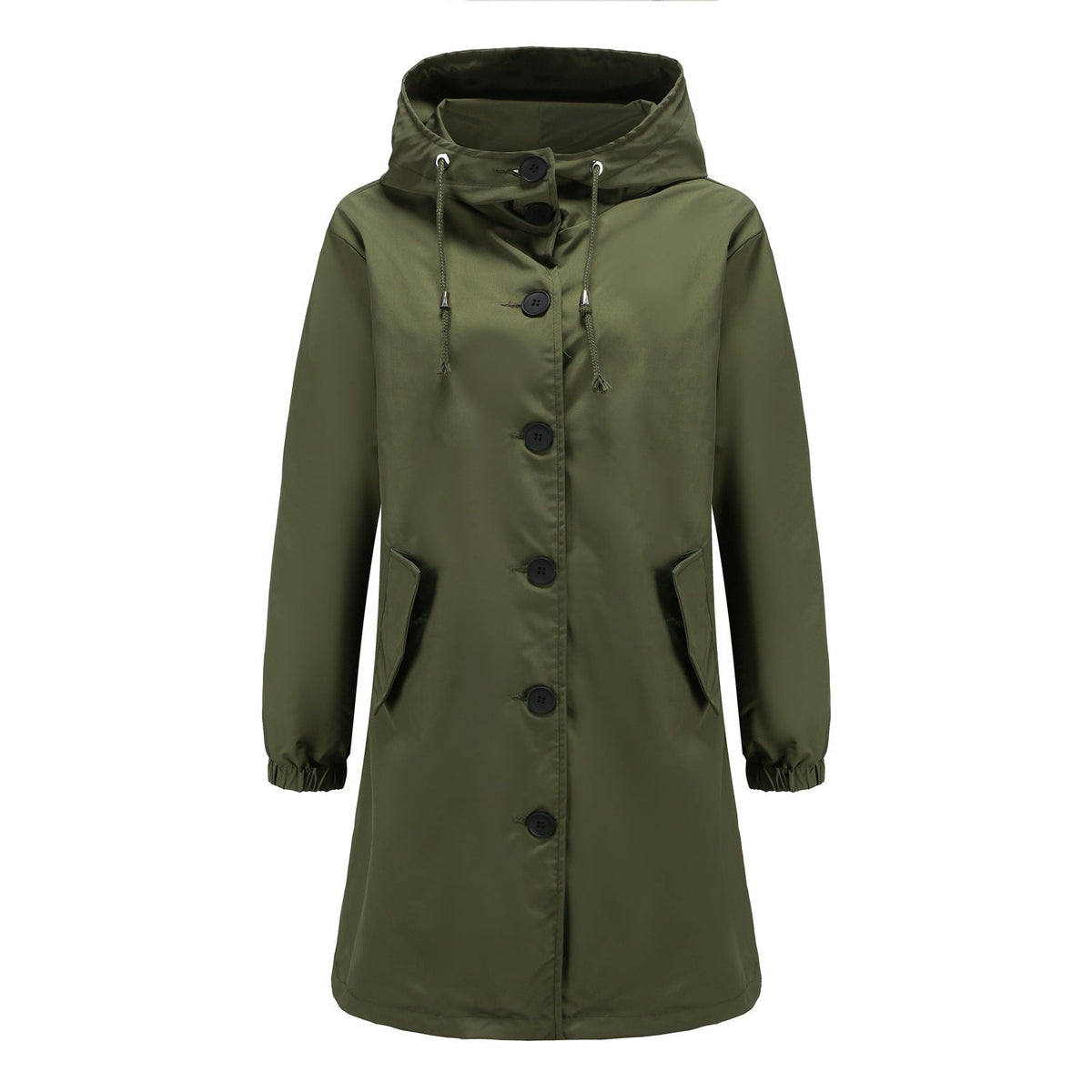 Maude | Manteau Long Trapèze à Capuche pour Femme - Image 5