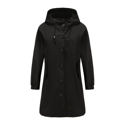 Maude | Manteau Long Trapèze à Capuche pour Femme - Image 6