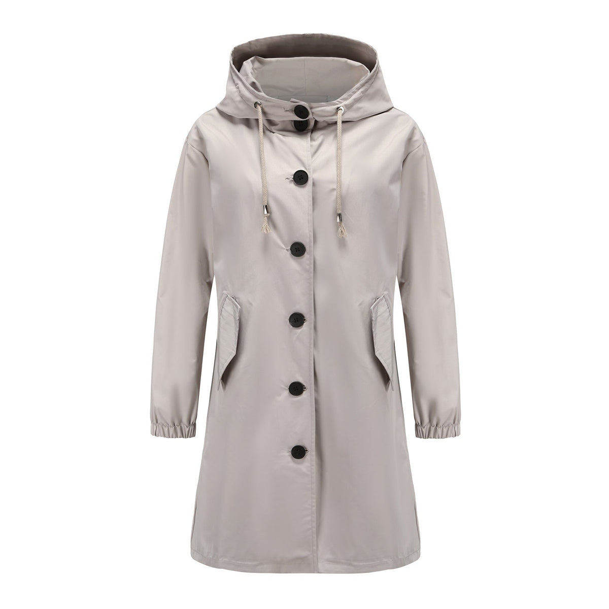 Maude | Manteau Long Trapèze à Capuche pour Femme - Image 4