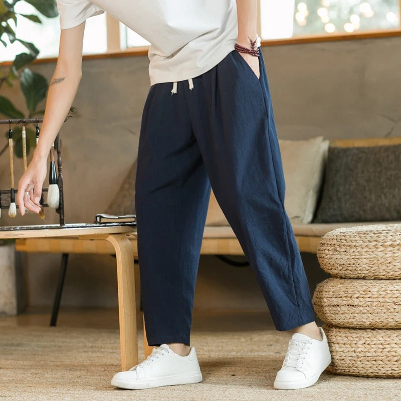 Gianni | Pantalon en coton minimaliste pour un confort sans faille - Image 6