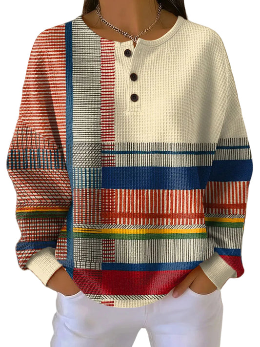 Varm damesweater med afslappet pasform