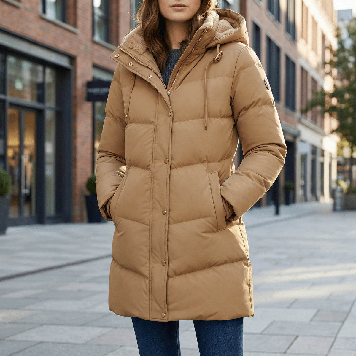 Vinterparka med hætte - Emelie