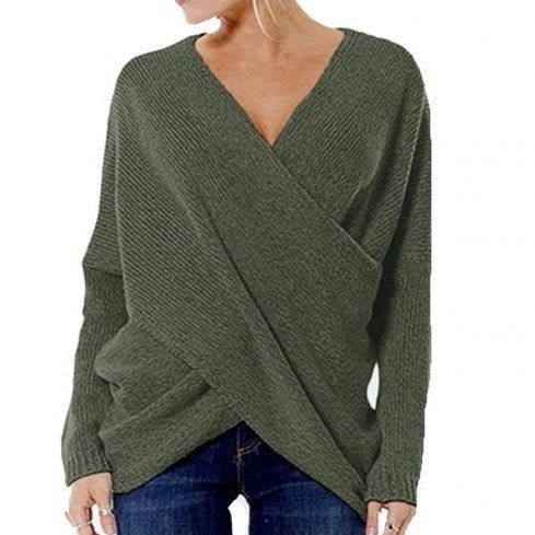 Eva | Pull Femme Cache-Cœur Col V Manches Longues - Image 2