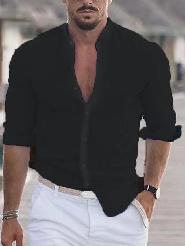 Octave | Chemise élégante en lin avec boutons - Image 6
